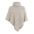 Amber Gebreide Poncho Iced ClayBeige