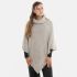 Amber Gebreide Poncho Iced ClayBeige