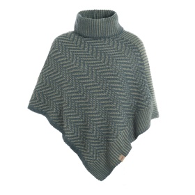 Amber Gebreide Poncho Laurel/Urban Green