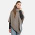 Amber Gebreide Poncho MarronIced Clay