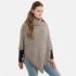 Amber Gebreide Poncho MarronIced Clay