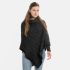 Amber Knitted Poncho BlackAnthracite