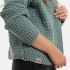 Becky Kort Gebreid Vest Stone Green - 3638