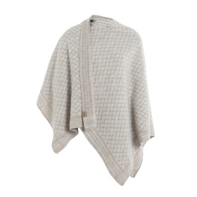 Dusk Poncho Cape Iced Clay/Beige