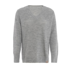 Ilse Strickpullover V-Ausschnitt Grau - 40/42