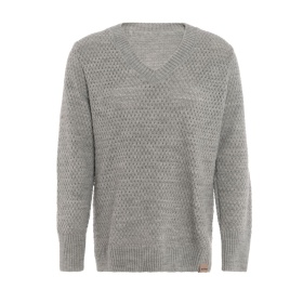 Ilse Strickpullover V-Ausschnitt Iced Clay - 40/42