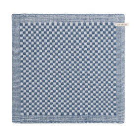 Keukendoek Cubes Ecru/Jeans