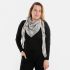 Leaf Triangle Scarf Bright GreyLight Grey