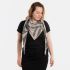 Leaf Triangle Scarf Pebble GreyMed Grey