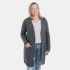 Luna Strickjacke Anthrazit - 3638 - Mit Taschen