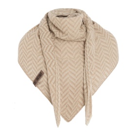 Vera Triangle Scarf Ecru/Dark Beige